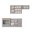 Ver imagem 3 de Cozinha Compacta 4 Peças Amy Casa 812 com Balcão para Forno Embutir Cooktop MDF Completa