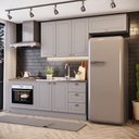 Ver imagem 1 de Cozinha Compacta 4 Peças Amy Casa 812 com Balcão para Forno Embutir Cooktop MDF Completa