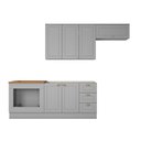 Ver imagem 4 de Cozinha Compacta 4 Peças Amy Casa 812 com Balcão para Forno Embutir Cooktop MDF Completa