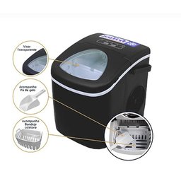 Maquina de Gelo Portátil e Automática Frilux Preta 127v Ql-12h - 3