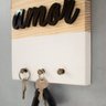 Porta-Chaves em Pinus Branco Amor - 17cm - 4
