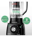 Ver imagem 2 de Liquidificador Mondial L99 550w 3v C/filtro 2,2l Preto