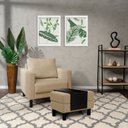 Ver imagem 1 de Conjunto Poltrona com Puff Baú 60cm e Bandeja Antúrio CabeCasa MadeiraOriginals