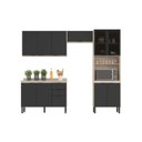 Ver imagem 6 de Cozinha Completa Modulada Firenze 04 Peças 11 Portas e 02 Gavetas Cinza/Avena/Grafito
