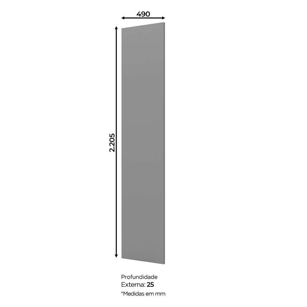 Fechamento Lateral Para Armário 49 cm Americana  - 3