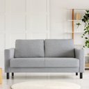 Ver imagem 5 de Conjunto Sofá 2 Lugares com Puff Baú 60cm e Bandeja Antúrio CabeCasa MadeiraOriginals Cinza