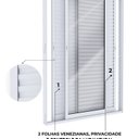 Ver imagem 5 de Porta Balcão de Alumínio de Correr Lateral 3 Folhas Móveis 215x160cm Lucasa Ideale