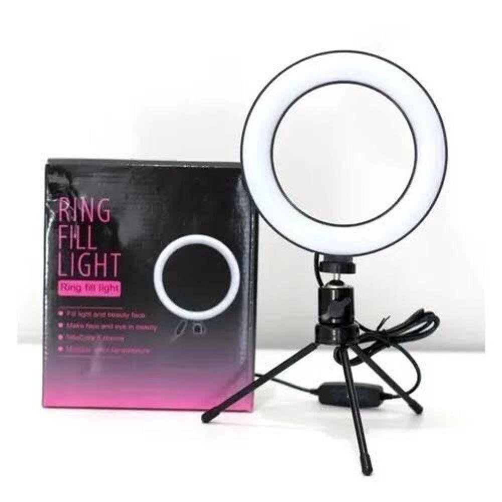 Ring Light de Mesa 8 Polegadas Iluminador Led com Tripé - 2