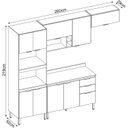 Ver imagem 4 de Cozinha Completa Firenze 04 Peças 10 Portas e 02 Gavetas