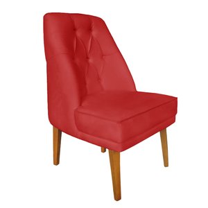 Cadeira Sala de Jantar Bela Suede Vermelho - Majú Decor