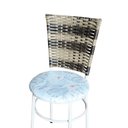 Ver imagem 5 de 6 Cadeiras para Mesa Branca Hawai Cappuccino Premium Assento Floral:floral Gelo