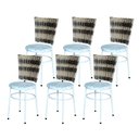 Ver imagem 1 de 6 Cadeiras para Mesa Branca Hawai Cappuccino Premium Assento Floral:floral Gelo