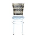 Ver imagem 3 de 6 Cadeiras para Mesa Branca Hawai Cappuccino Premium Assento Floral:floral Gelo