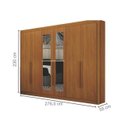 Ver imagem 4 de Guarda Roupa Diamante 6 Pts com Espelho Cinamomo - Leifer