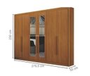 Ver imagem 4 de Guarda Roupa Casal com Espelho 100% MDF 6 Portas 6 Gavetas 276cm Diamante Gold Cinamomo - Leifer