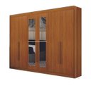Ver imagem 2 de Guarda Roupa Casal com Espelho 100% MDF 6 Portas 6 Gavetas 276cm Diamante Gold Cinamomo - Leifer