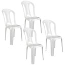 Ver imagem 1 de Kit 4 Cadeira Poltrona Bistro Jardim Varanda Cor Branca Mor