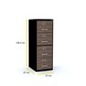 ARQUIVO 4 GAVETAS PANDIN MAXXI - WALNUT/PRETO MX04LM - 2