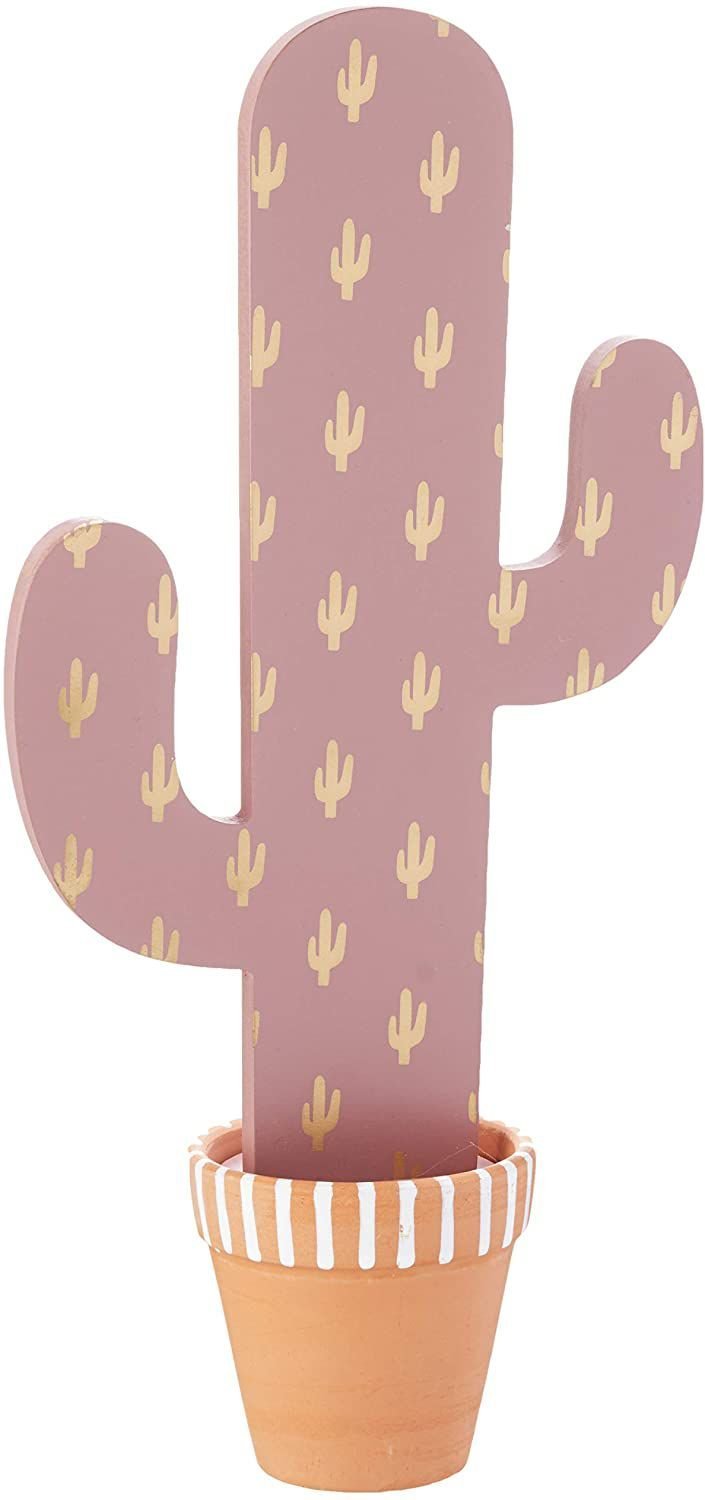 Cacto Decorativo Penélope Adorno Madeira Rosa Av Cacto Home - 1