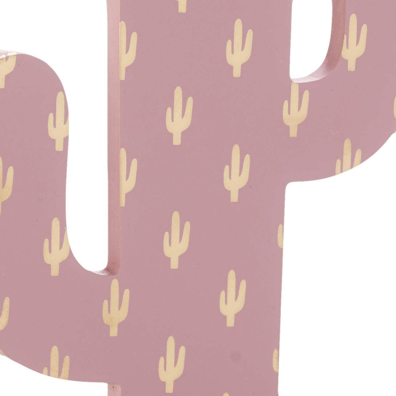 Cacto Decorativo Penélope Adorno Madeira Rosa Av Cacto Home - 3