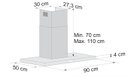 Ver imagem 5 de Coifa de Parede Fischer Infinity 90cm Vidro Preto 220v
