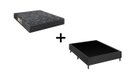 Ver imagem 1 de Cama Box Viúva 128 Tecido Sintético Preto com Colchão Florenza Espuma D28 Preto - Bello Box