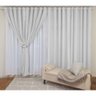 Cortina para Varão com Forro e Ilhoses 3,00 X 2,50 Vicenza para Quarto ou Sala Bene Tu Branco - 1