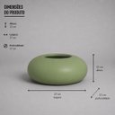 Ver imagem 2 de Cachepot Redondo Grande Vaso Decorativo de Cerâmica para Sala e Mesa Pistache