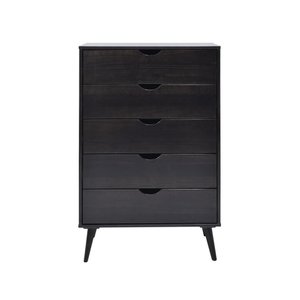 Cômoda 5 Gavetas com Pés Palito Astor Walnut