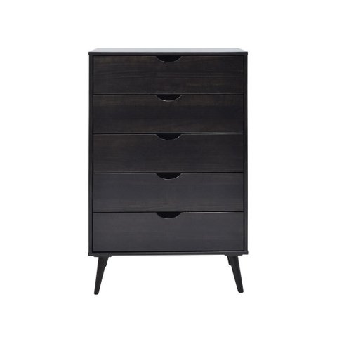 Cômoda 5 Gavetas com Pés Palito Astor Walnut
