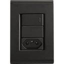 Ver imagem 2 de Conjunto 4x2 com 1 Interruptor Simples 10 a 250 V e 1 Tomada 2p T 10 a 250 V Tramontina Liz Grafite