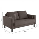 Ver imagem 2 de Conjunto Sofá 2 Lugares com Puff Baú 60cm e Bandeja Antúrio CabeCasa MadeiraOriginals