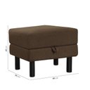 Ver imagem 3 de Conjunto Sofá 2 Lugares com Puff Baú 60cm e Bandeja Antúrio CabeCasa MadeiraOriginals