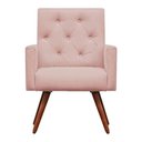 Ver imagem 1 de Poltrona Nina Capitone Corino Rosa Bebe Dominic Decor