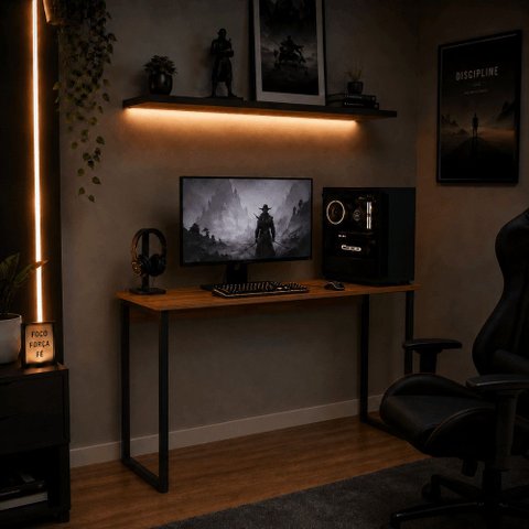 Escrivaninha Gamer Office 1,10 Klm 110x45 cm Compacta Klm Store