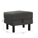 Ver imagem 3 de Conjunto Sofá 2 Lugares com Puff Baú 60cm e Bandeja Antúrio CabeCasa MadeiraOriginals