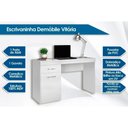 Ver imagem 2 de Escrivaninha P/ Escritório Vitória C/ 1 Porta e 1 Gaveta Branco - Demóbile