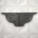 Ver imagem 6 de Mão Francesa Ornamentada Preta Nossa Senhora Aço 20cm Virgem Maria