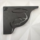 Ver imagem 5 de Mão Francesa Ornamentada Preta Nossa Senhora Aço 20cm Virgem Maria