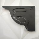 Ver imagem 4 de Mão Francesa Ornamentada Preta Nossa Senhora Aço 20cm Virgem Maria