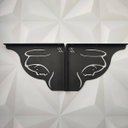 Ver imagem 7 de Mão Francesa Ornamentada Preta Nossa Senhora Aço 20cm Virgem Maria