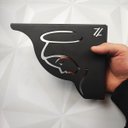 Ver imagem 3 de Mão Francesa Ornamentada Preta Nossa Senhora Aço 20cm Virgem Maria