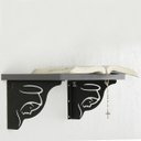 Ver imagem 2 de Mão Francesa Ornamentada Preta Nossa Senhora Aço 20cm Virgem Maria