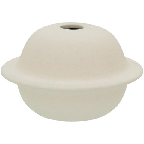 Vaso Joana Decorativo Cachepô Enfeite 7x12x12cm Cerâmica Branco