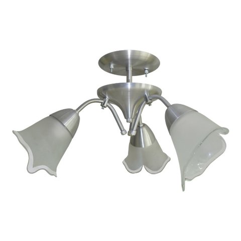 Lindo Lustre Com 3 Hastes E 3 Tulipas Para Sala Quarto
