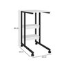 Mesa Auxiliar Fit Compacta com Rodas e Duas Prateleiras - 3