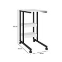 Ver imagem 3 de Mesa Auxiliar Fit Compacta com Rodas e Duas Prateleiras