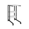 Mesa Auxiliar Fit Compacta com Rodas e Duas Prateleiras - 4