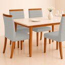 Ver imagem 2 de Kit 2 Cadeiras Decorativas Sala de Jantar Luxo Sueli Facto Prata - Mozzelar