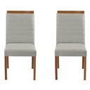 Ver imagem 1 de Kit 2 Cadeiras Decorativas Sala de Jantar Luxo Sueli Facto Prata - Mozzelar